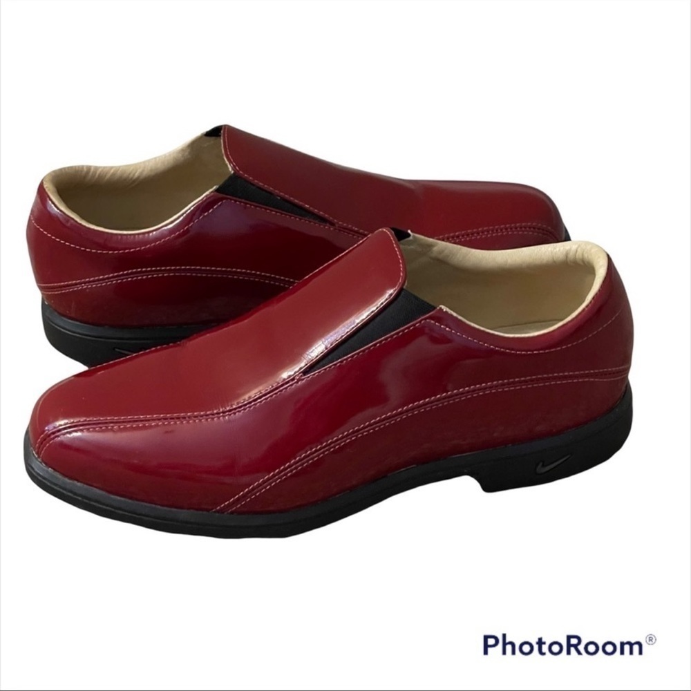 COPY - Nike air VErdana last red patent leather slip on golf shoes women’s size…